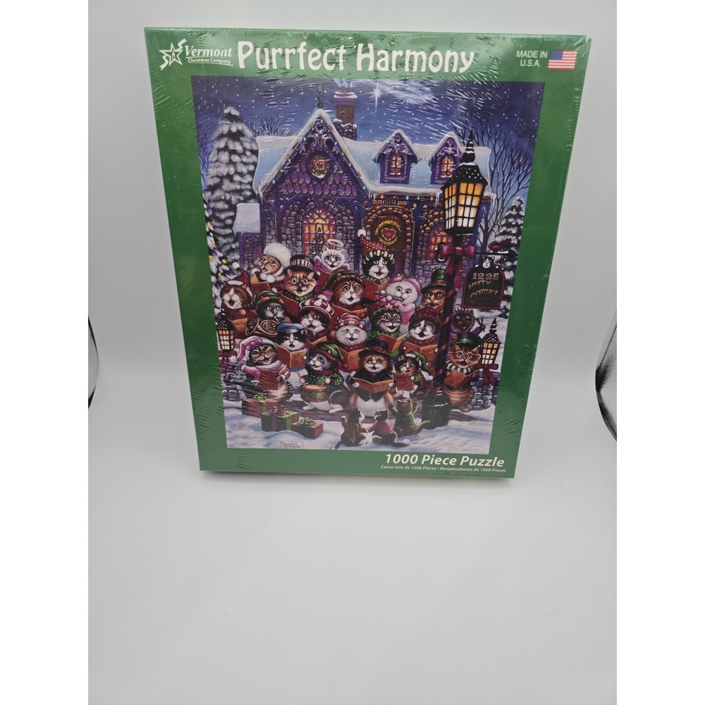 Vermont Christmas Company 1000 Piece "Purrfect Harmony" Jigsaw Puzzle Cat